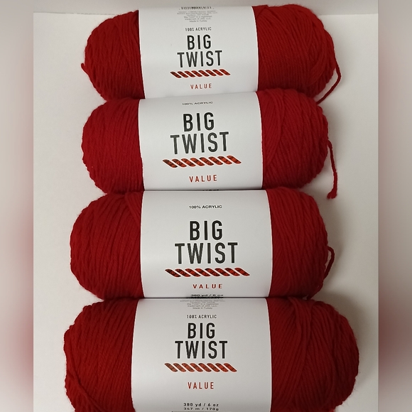 Big Twist Deep Red 4 Skein Yarn Bundle - Picture 2 of 6
